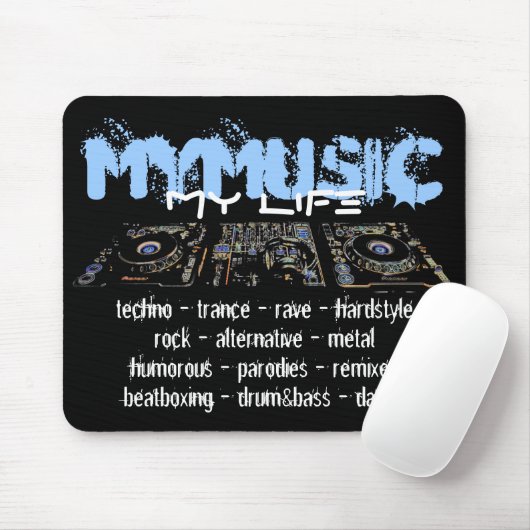 Meine Musik mein Leben Mousepad (Mit Mouse)