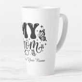 Meine Mutter Ästhetischer Schmetterling Muttertag Milchtasse (Rechte Ecke)