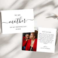 Meine Mutter bekommt am Hochzeitstag Minimalistisc
