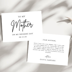 Meine Mutter bekommt am Hochzeitstag Minimalistisc Dankeskarte