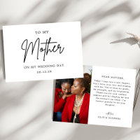 Meine Mutter bekommt am Hochzeitstag Minimalistisc