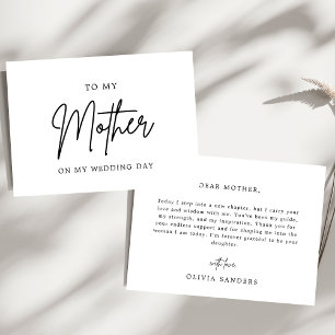 Meine Mutter bekommt am Hochzeitstag Minimalistisc Dankeskarte