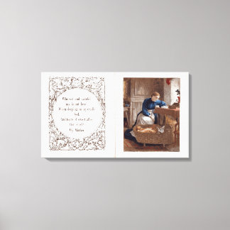 Meine Mutter, ein Gedicht von Ann Taylor Leinwanddruck