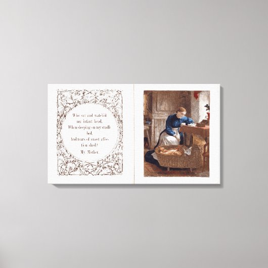 Meine Mutter, ein Gedicht von Ann Taylor Leinwanddruck (Vorderseite)