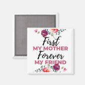 Meine Mutter für immer mein Freund schwarz Magnet (Vorderseite/Rückseite)