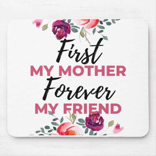 Meine Mutter für immer mein Freund schwarz Mousepad (Vorne)