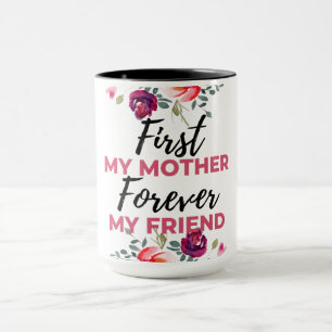 Meine Mutter für immer mein Freund schwarz Tasse