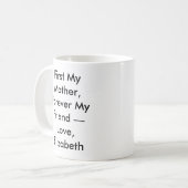Meine Mutter für immer meine Freundin Personalisie Kaffeetasse (Vorderseite Links)