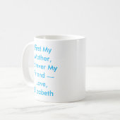 Meine Mutter für immer meine Freundin Personalisie Kaffeetasse (Vorderseite Links)