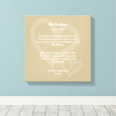 Meine Mutter - Gedicht, Leinwanddruck (Insitu (Holzboden))