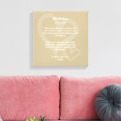 Meine Mutter - Gedicht, Leinwanddruck (Insitu (Wohnzimmer))