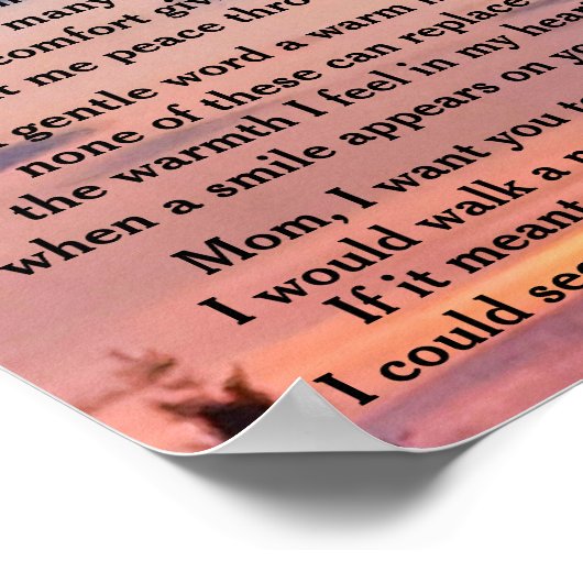 MEINE MUTTER HAT EIN KLEINES POSTER (Ecke)