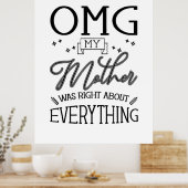 Meine Mutter hat recht über alles Poster (Küche)