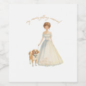 Meine Mutter heiratet Design | Hochzeitshund Weinetikett (Einzelnes Label)