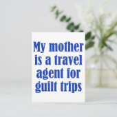 Meine Mutter ist Agent für Schuldzuweisungen Postkarte (Stehend Vorderseite)