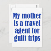 Meine Mutter ist Agent für Schuldzuweisungen Postkarte (Vorne/Hinten)