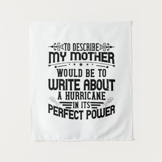 Meine Mutter ist ein Hurrikan Wandteppich (Vorderseite)