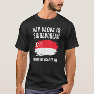 Meine Mutter ist Singapurer Singapur-Stolz-Flagge T-Shirt