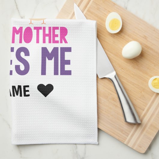 Meine Mutter Liebe Ich - Eule Geschirrtuch (Viertel Falte)