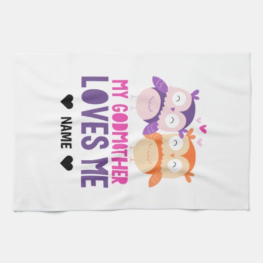 Meine Mutter Liebe Ich - Eule Geschirrtuch (Horizontal)