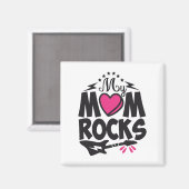 Meine Mutter rockt Magnet (Vorderseite/Rückseite)