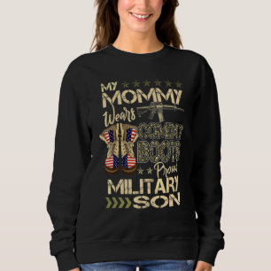 Meine Mutti trägt Kampfstiefel Stolz auf den milit Sweatshirt