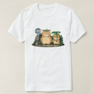 Meine Nachbarin Fat Cat Forest Busstation T-Shirt