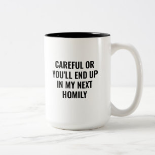 Meine nächste Homilie Lustige Priester Diakon Gesc Zweifarbige Tasse
