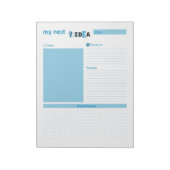 Meine nächste Idee Blau Notizblock (Rotiert)