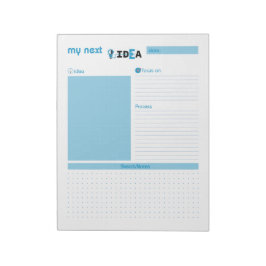 Meine nächste Idee Blau Notizblock