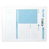 Meine nächste Idee Blau Notizblock (Vorderseite)