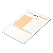 Meine nächste Idee Orange Notepad Notizblock (angewinkelt)