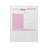 Meine nächste Idee rosa Notepad Notizblock (Rotiert)