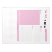 Meine nächste Idee rosa Notepad Notizblock (Vorderseite)