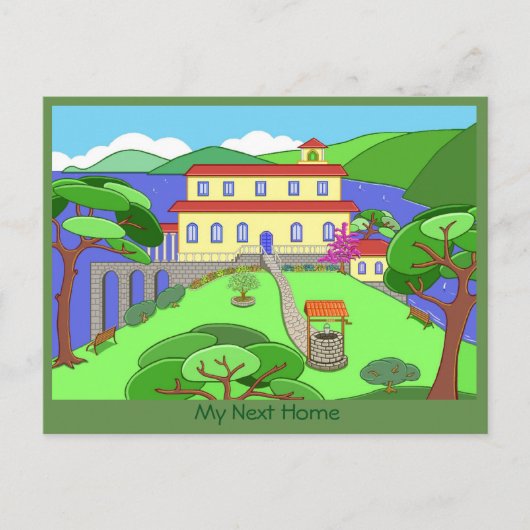Meine nächste Zuhause Postkarte (Vorderseite)