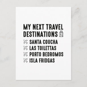 Meine nächsten Reiseziele Postkarte