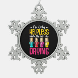 Meine Nägel trinken Schneeflocken Zinn-Ornament