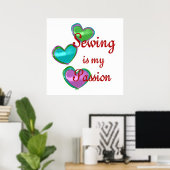 Meine Nähleidenschaft Poster (Heimbüro)