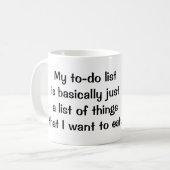 "Meine Nahrung Zu-listen" Tasse auf (Vorderseite Links)