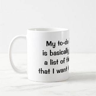 "Meine Nahrung Zu-listen" Tasse auf