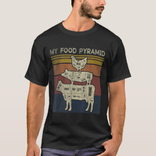 Meine Nahrungsmittelpyramide - Lustiger Bbq-Witz - T-Shirt