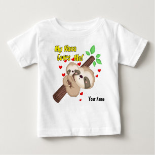 Meine Nana-Lieben ich Sloth Baby T-shirt