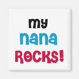 Meine Nana Rocks T - Shirt und Geschenke Magnet