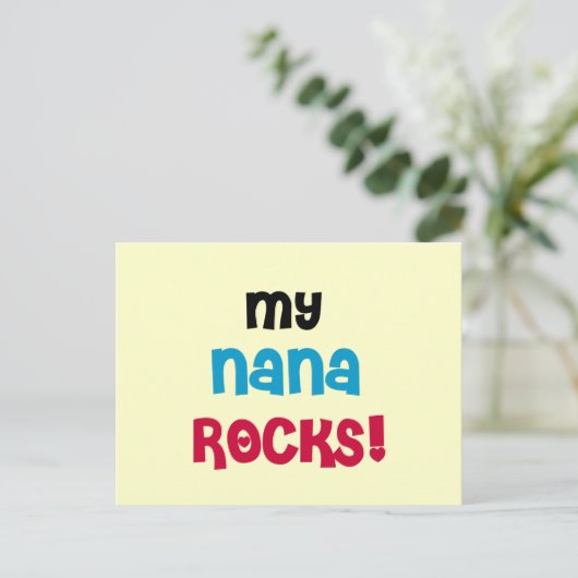 Meine Nana Rocks T - Shirt und Geschenke Postkarte (Stehend Vorderseite)