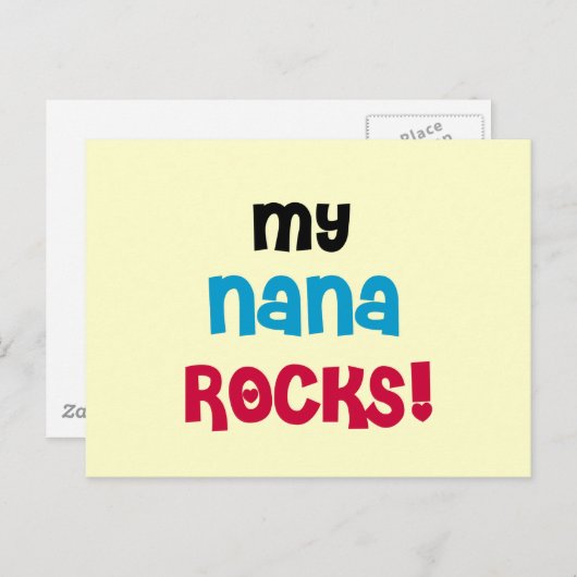 Meine Nana Rocks T - Shirt und Geschenke Postkarte (Vorne/Hinten)
