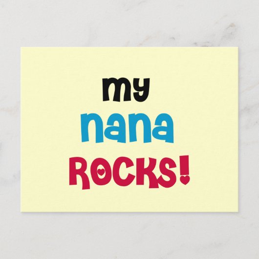 Meine Nana Rocks T - Shirt und Geschenke Postkarte (Vorderseite)