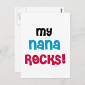 Meine Nana Rocks T - Shirt und Geschenke Postkarte (Vorne/Hinten)