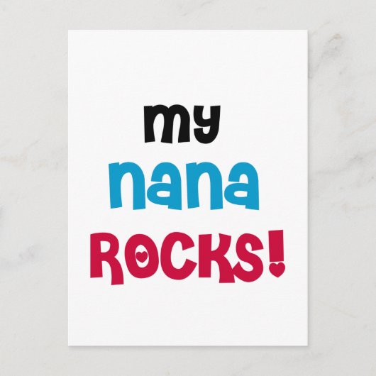 Meine Nana Rocks T - Shirt und Geschenke Postkarte (Vorderseite)