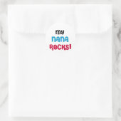 Meine Nana Rocks T - Shirt und Geschenke Runder Aufkleber (Tasche)