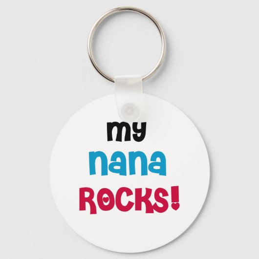 Meine Nana Rocks T - Shirt und Geschenke Schlüsselanhänger (Vorderseite)